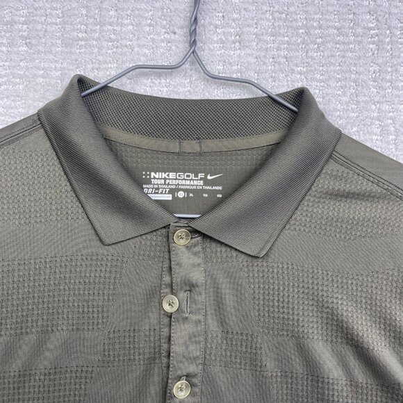 Nike Golf Tour Performance Core Body Mapping Polo Shirt Mens Sz XL Green 508321 - Picture 7 of 15